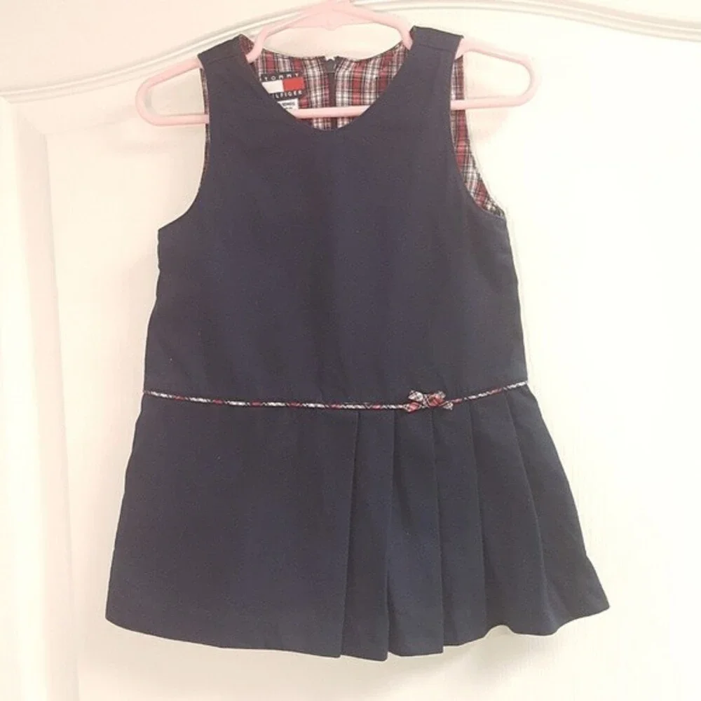 Tommy Hilfiger Navy Blue  Pleated Dress